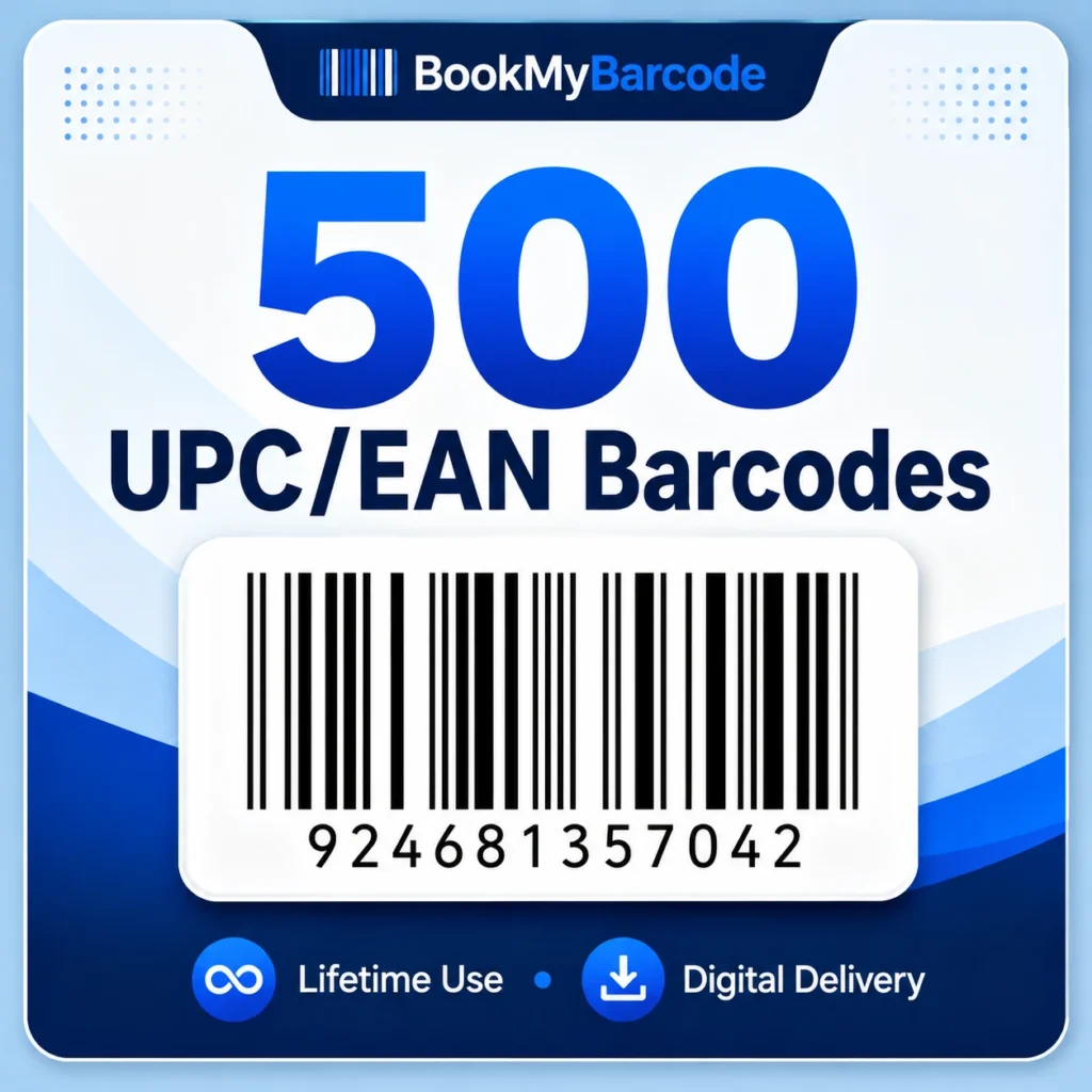 500 UPC/EAN Barcodes For Retail, Ecommerce, Quick Commerce & Export
