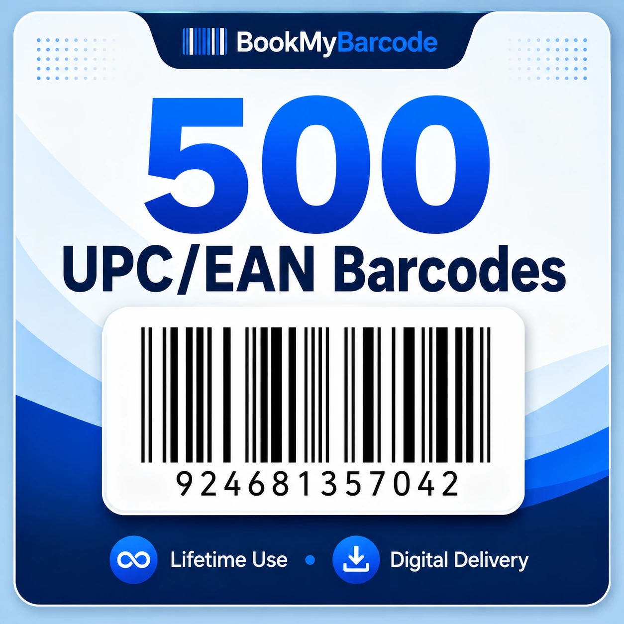 500 UPC EAN Barcode Package by BookMyBarcode